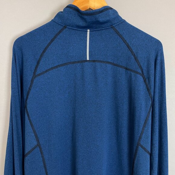 REI Quarter Zip Top Blue Men Size XL Shirt Stretch Knit Blue Pullover Hiking - Picture 6 of 10